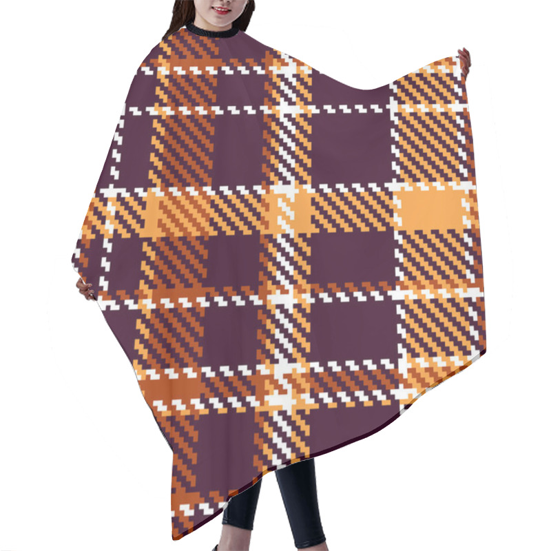 Personality  Seamless Checkered Pattern Hair Cutting Cape