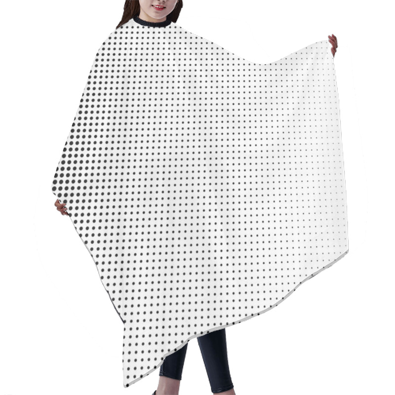 Personality  Abstract Halftone Texture With Dots. Hair Cutting Cape