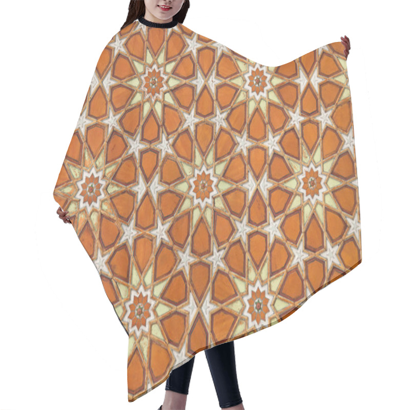 Personality  Orange Islamic Arabesque Pattern Hair Cutting Cape