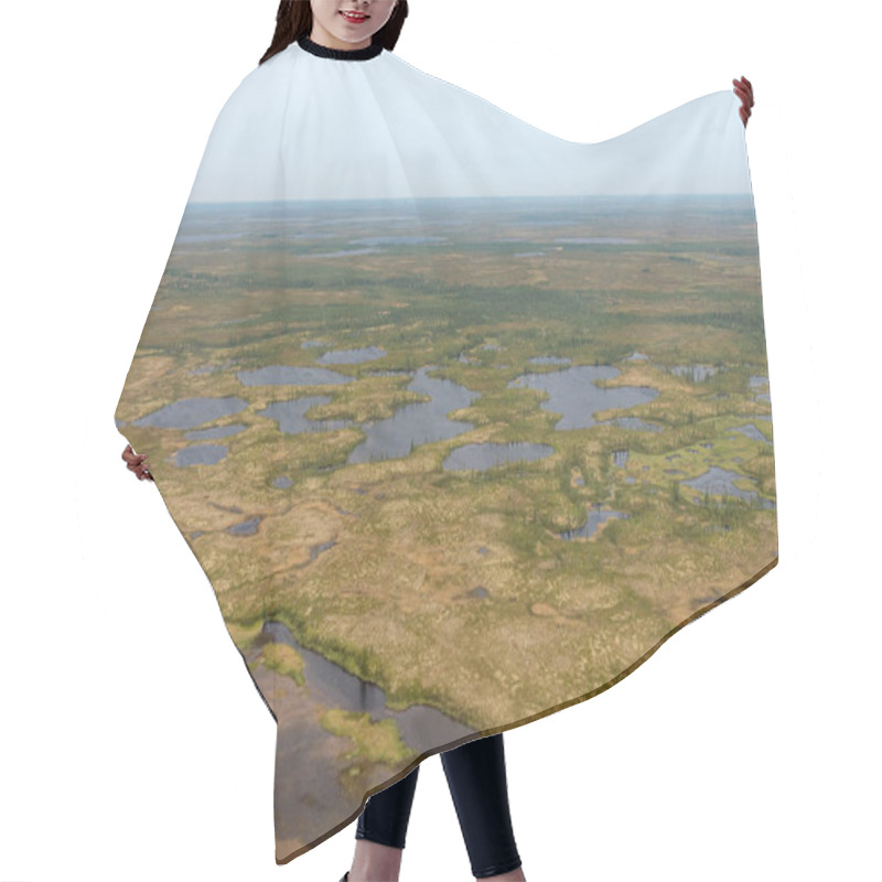 Personality  Photo Of The Tundra From Above. Hair Cutting Cape