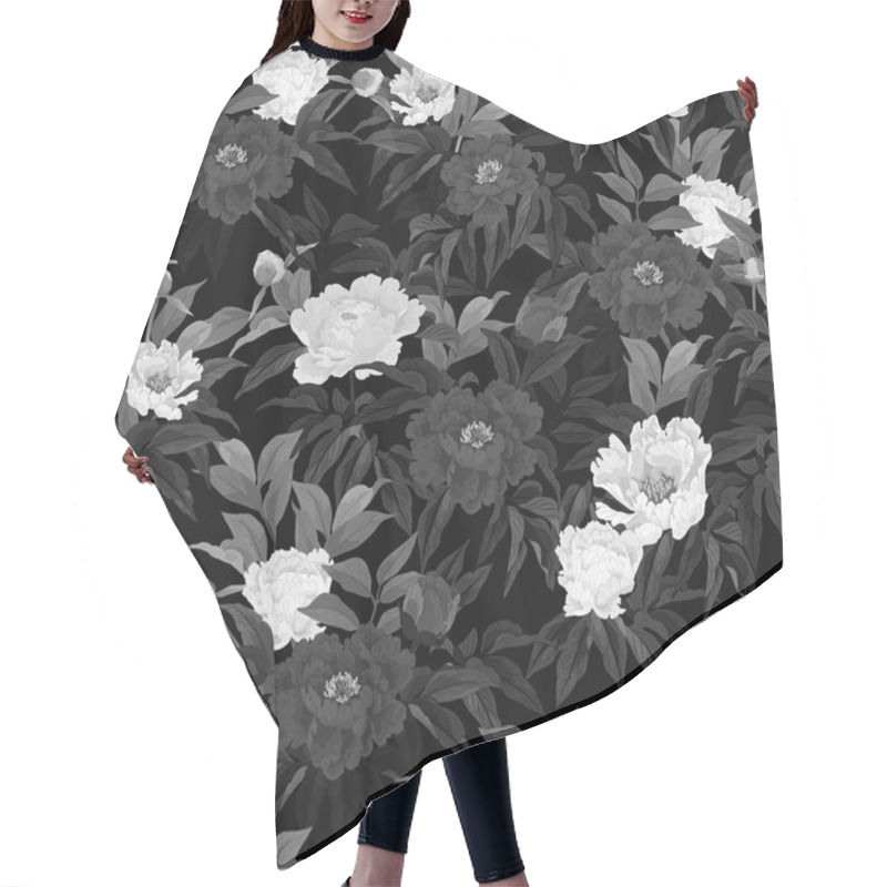 Personality  Floral Pattern With Roses Hair Cutting Cape