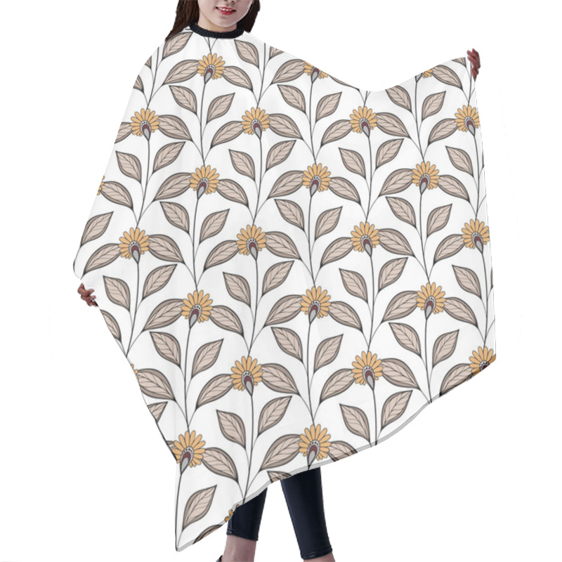 Personality  Seamless Floral Pattern Hair Cutting Cape