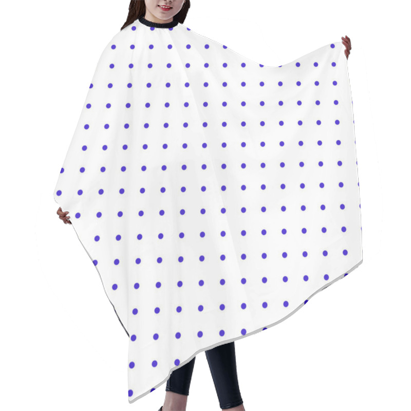 Personality  Blue Polka Dots On White Backdrop  Hair Cutting Cape