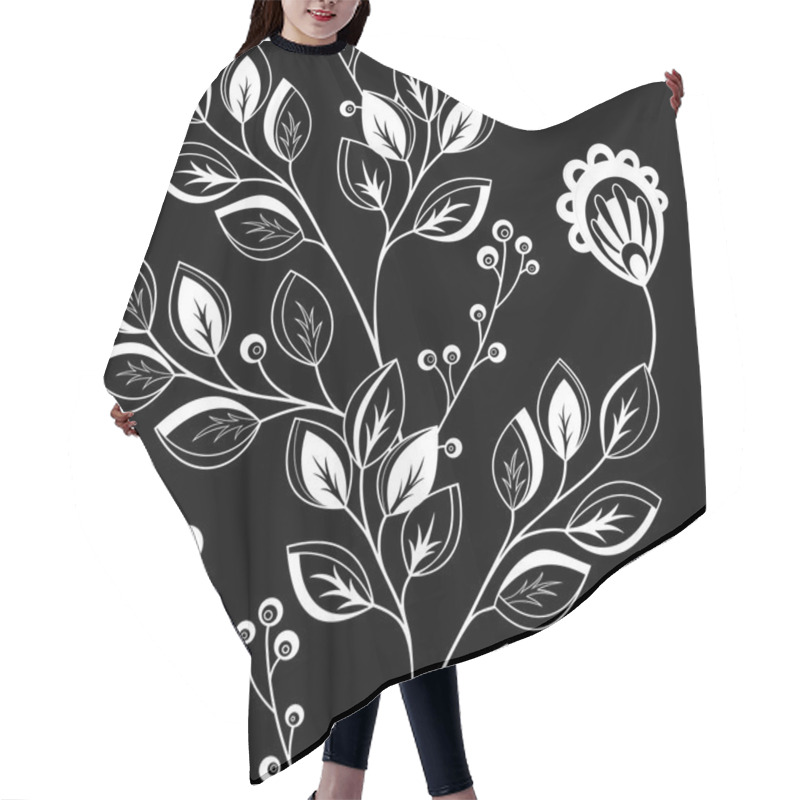 Personality  Seamless Floral Pattern Hair Cutting Cape