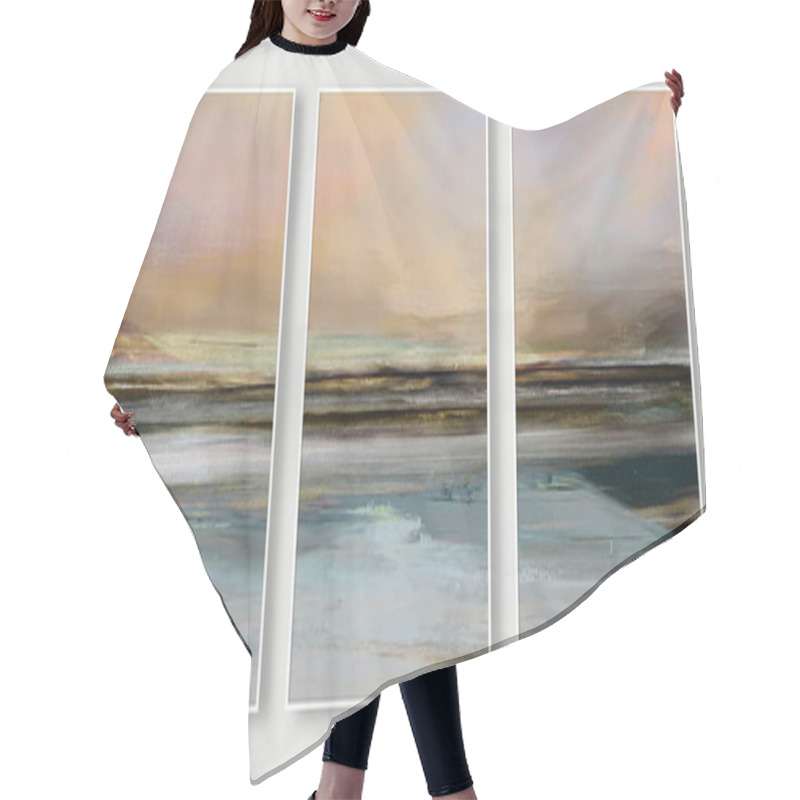 Personality  Modern Art Painting. 3 D Rendering Hair Cutting Cape