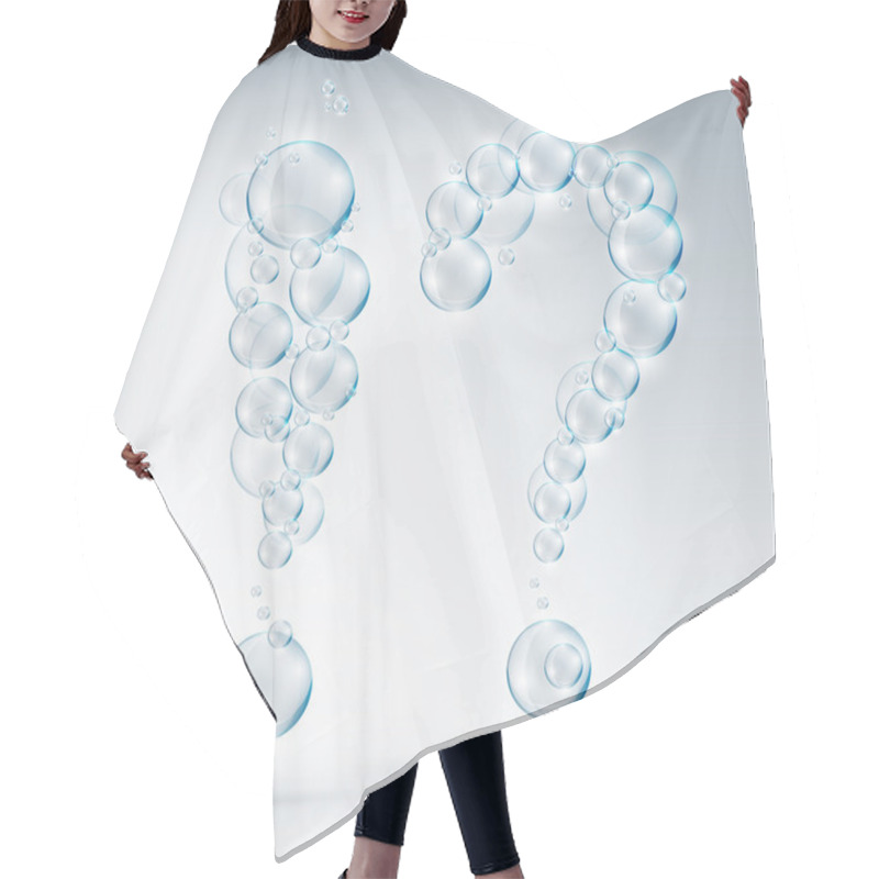 Personality  Exclamation And Question Of Soap Bubbles Hair Cutting Cape