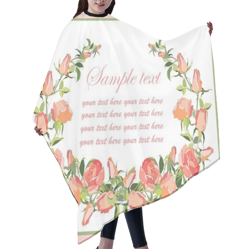 Personality  Retro Floral Background Hair Cutting Cape