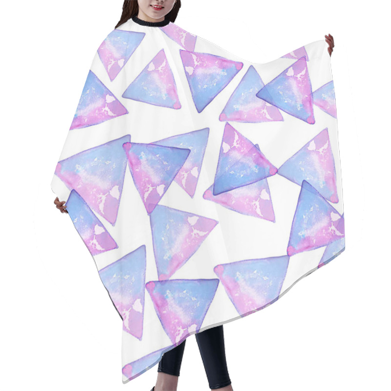 Personality  Abstract Seamless Pattern Of Triangles Hair Cutting Cape