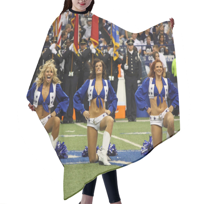 Personality  Cowboys Cheerleaders Pregame Hair Cutting Cape