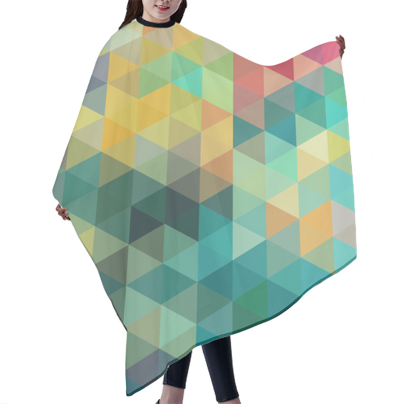 Personality  Triangles Pattern Hair Cutting Cape