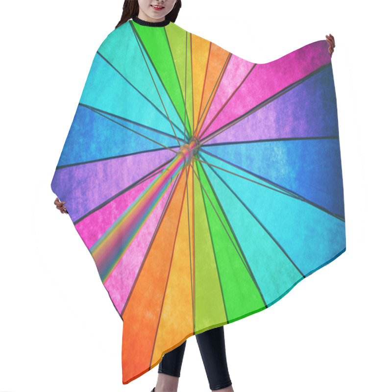 Personality  Rainbow Umbrella Abstract Hair Cutting Cape