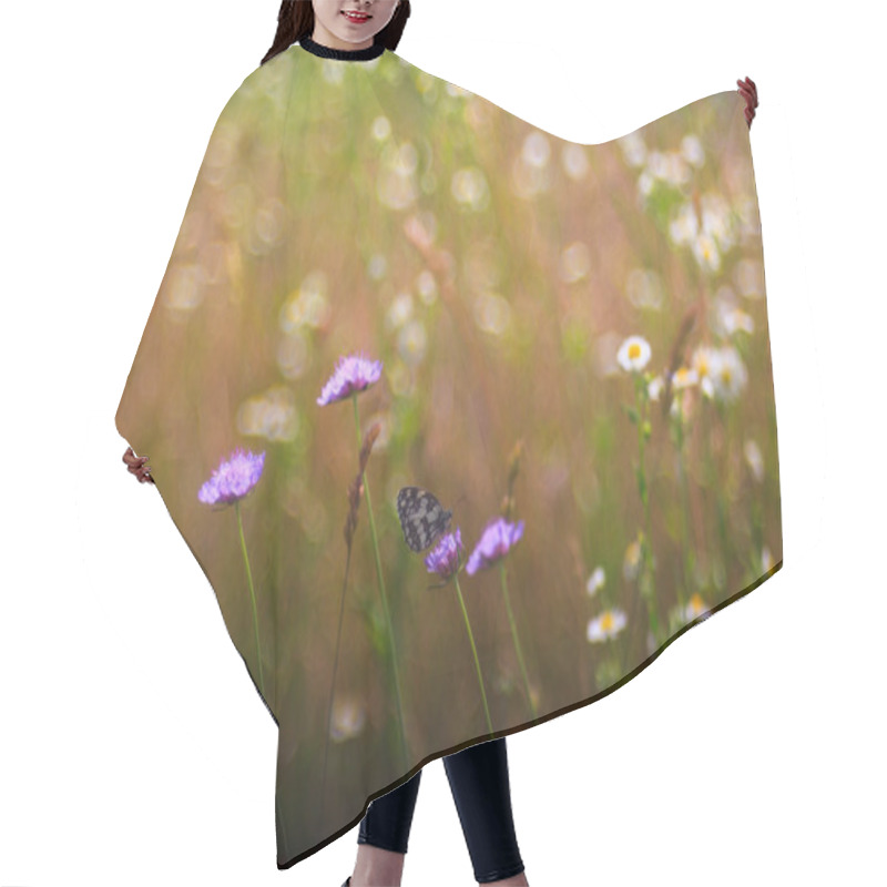 Personality  Butterfly On Flower Hair Cutting Cape