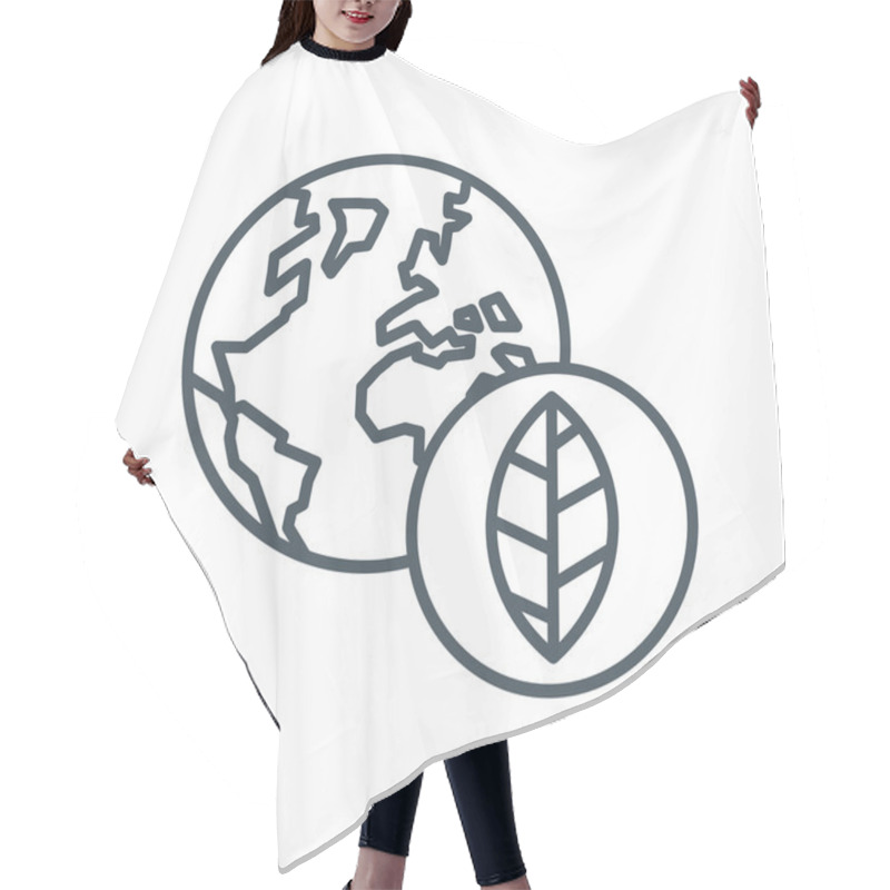 Personality  Save The Planet Icon Hair Cutting Cape