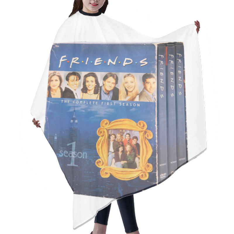 Personality  Antipolo City, Philippines - June 4, 2020: Photo Of An Old Collection Of Complete Season 1 DVD Set Of The TV Show Friends. Hair Cutting Cape