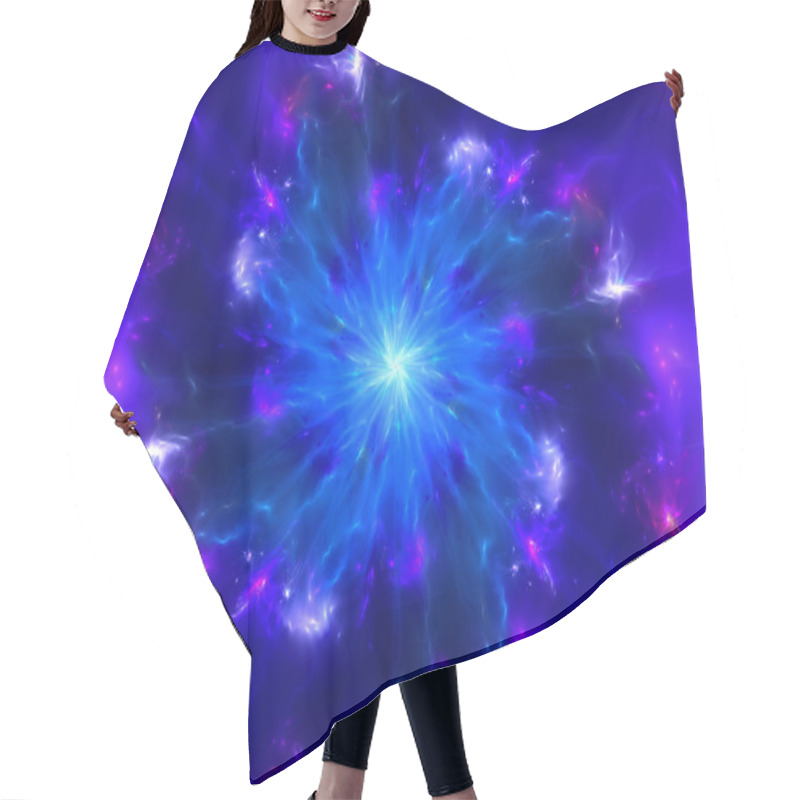 Personality  Magical Blue Explosion In Space Hair Cutting Cape