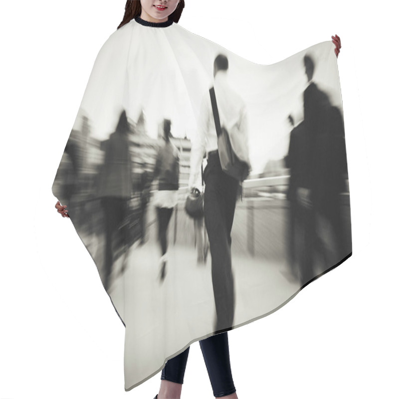 Personality  Business People Walking In City  Hair Cutting Cape