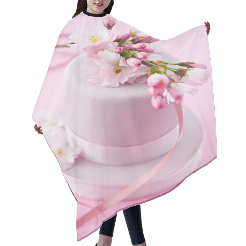 Personality  Little Pink Cake Hair Cutting Cape