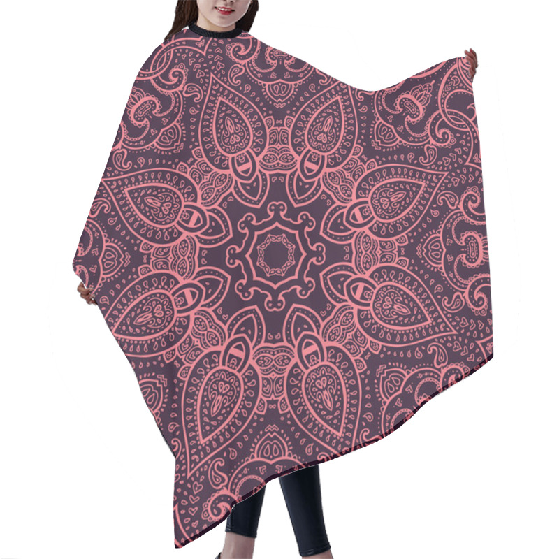 Personality  Mandala. Round Ornament. Hair Cutting Cape