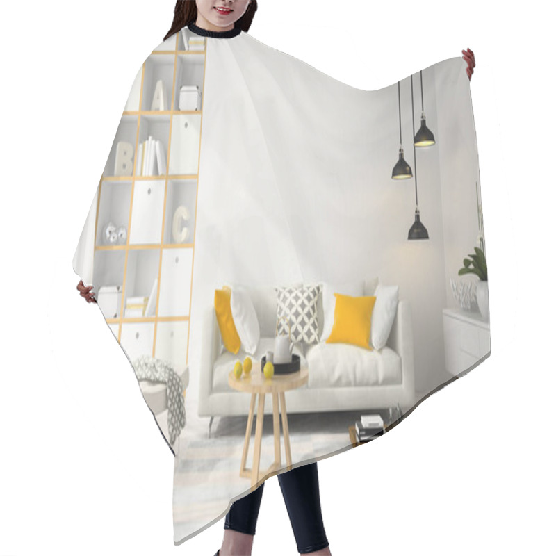 Personality  Interior Modern Design Room 3D Illustration Hair Cutting Cape