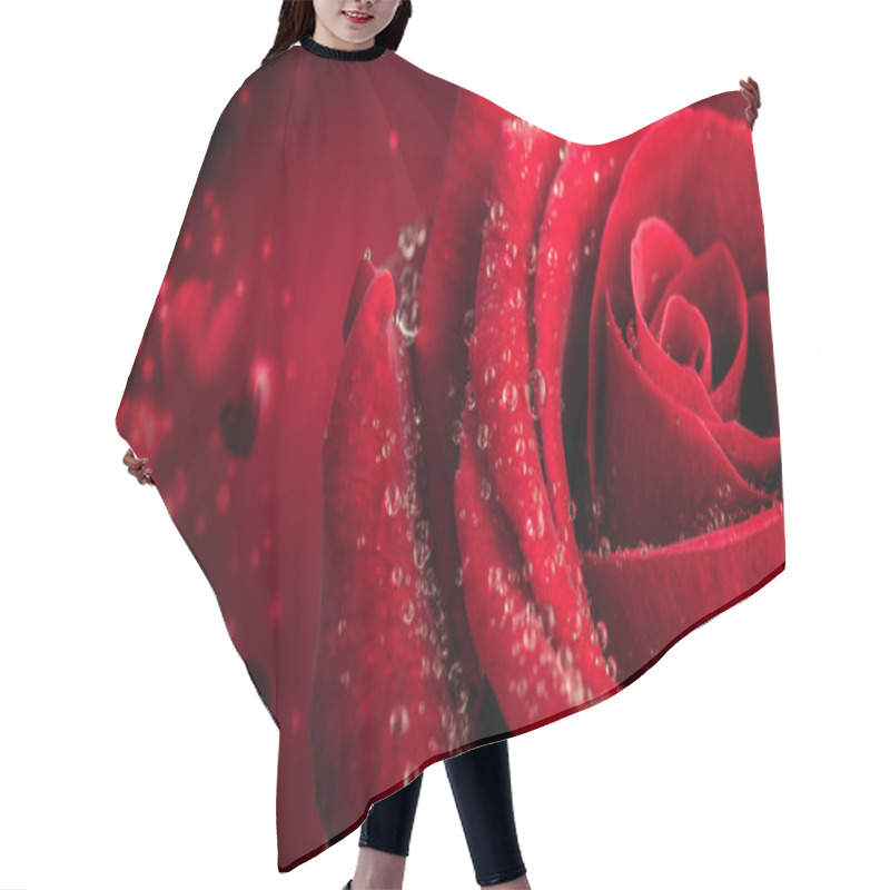 Personality  Rose Against Valentines Hearts Design Hair Cutting Cape