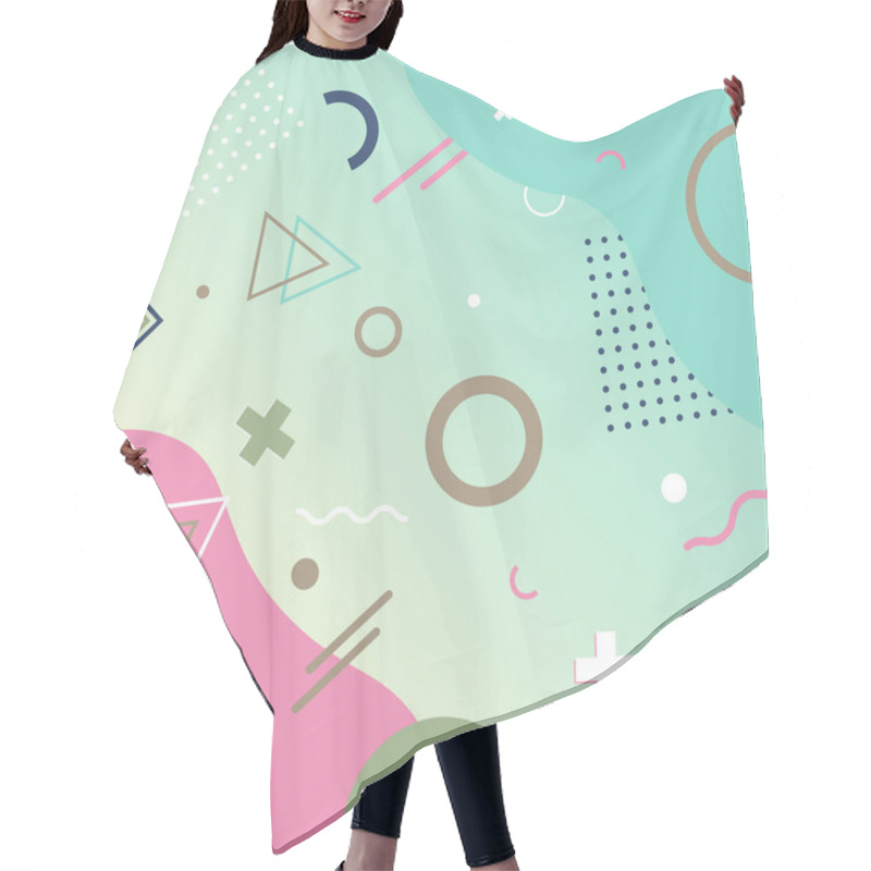 Personality  Abstract Hipster Shapes And Funky Geometric Patterns Hair Cutting Cape