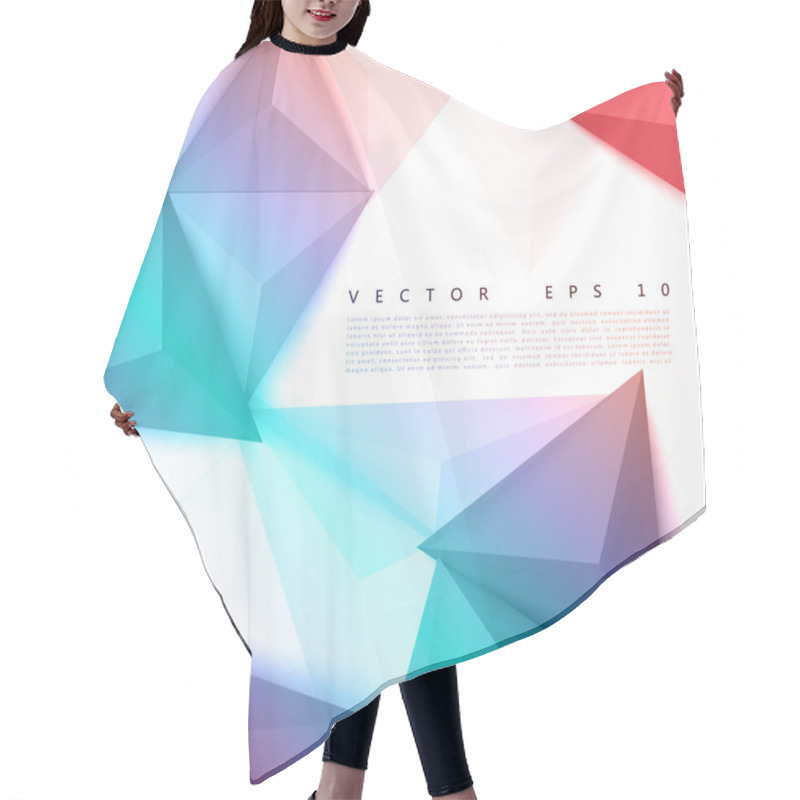 Personality  Vector Background Abstract Polygon Triangle. Hair Cutting Cape