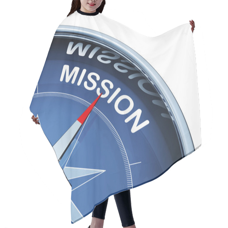 Personality  Blue Mission Compass Hair Cutting Cape