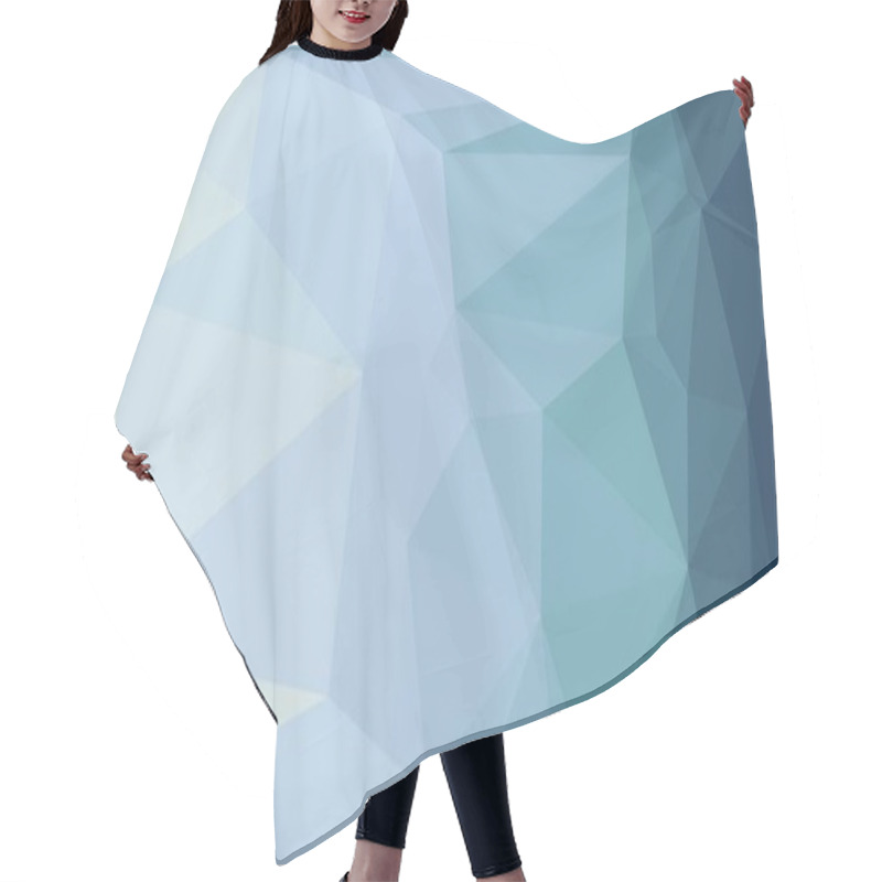 Personality  Blue Gradient And Geometric Background With Mosaic Design Hair Cutting Cape