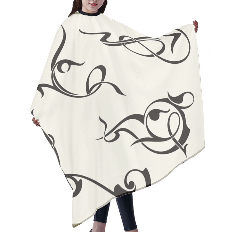 Personality  Exquisite Scroll Ornamental Designs Hair Cutting Cape