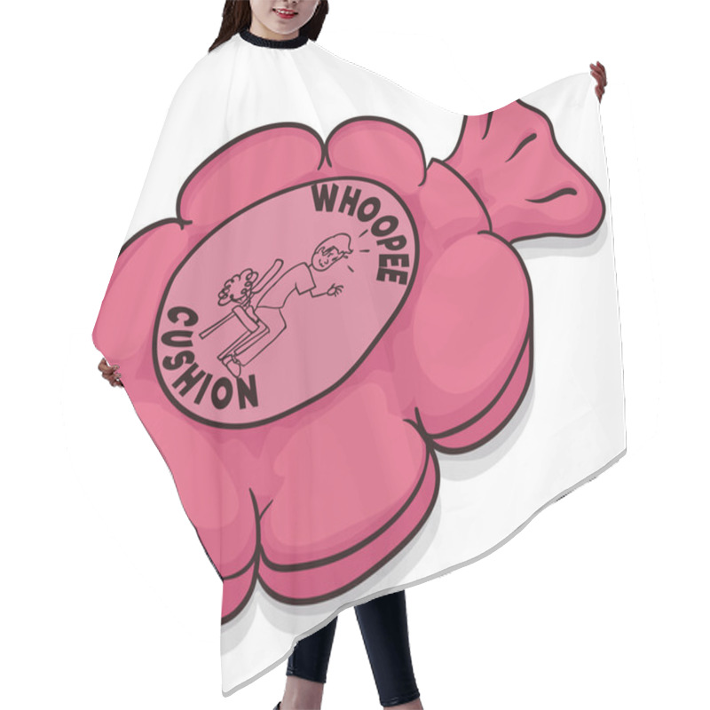 Personality  Funny Whoopee Cushion In Cartoon Style Isolated,Vector Illustration Hair Cutting Cape