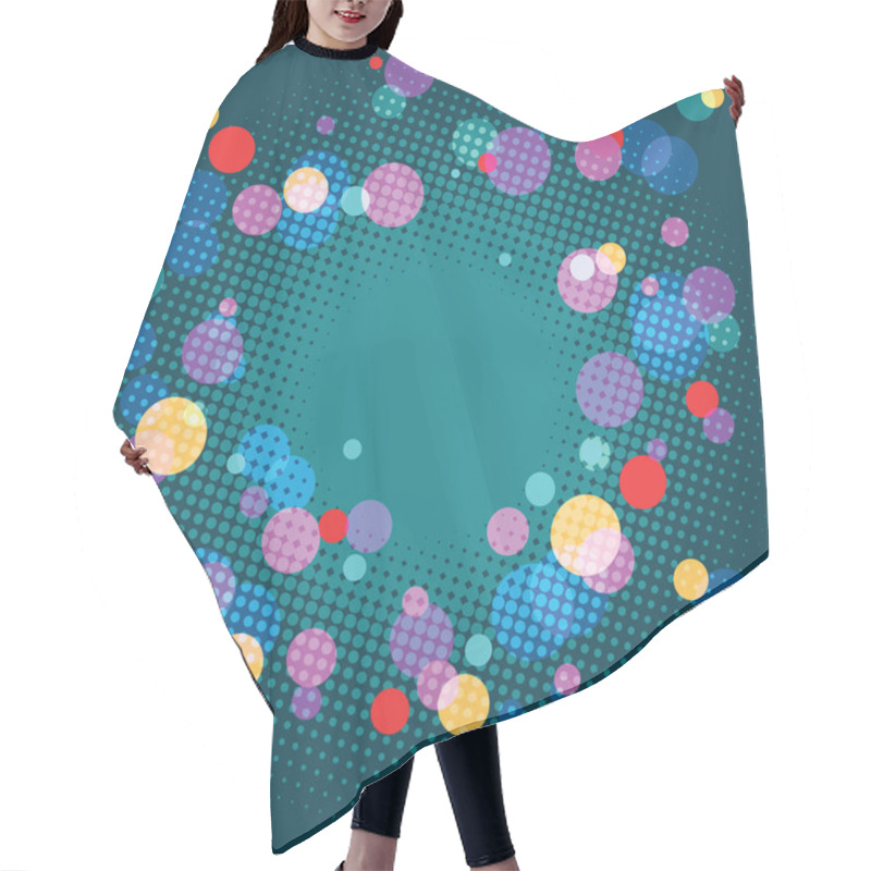 Personality  Abstract Pop Art Holiday Background Dark Blue Hair Cutting Cape