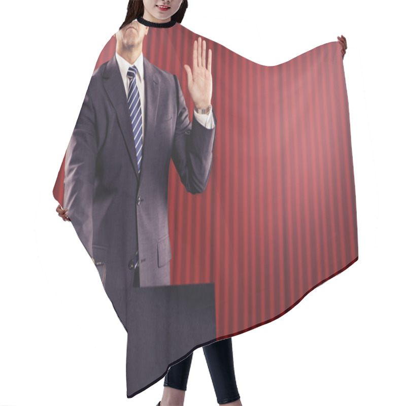 Personality  New President Under Oath Hair Cutting Cape