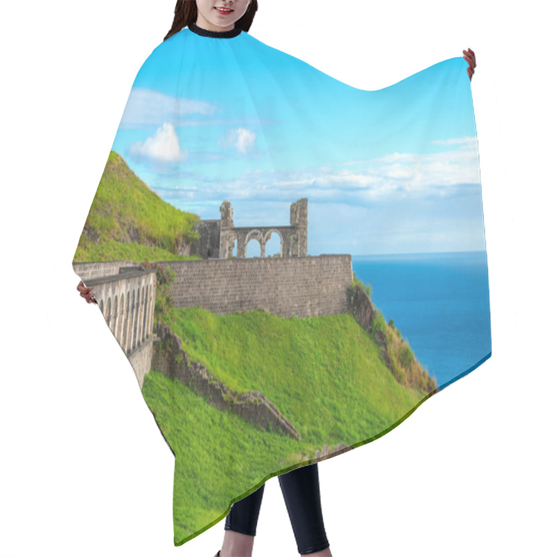 Personality  Saint Kitts, Caribbean Islands, The Ruins Of Brimstone Hill Fortress Hair Cutting Cape