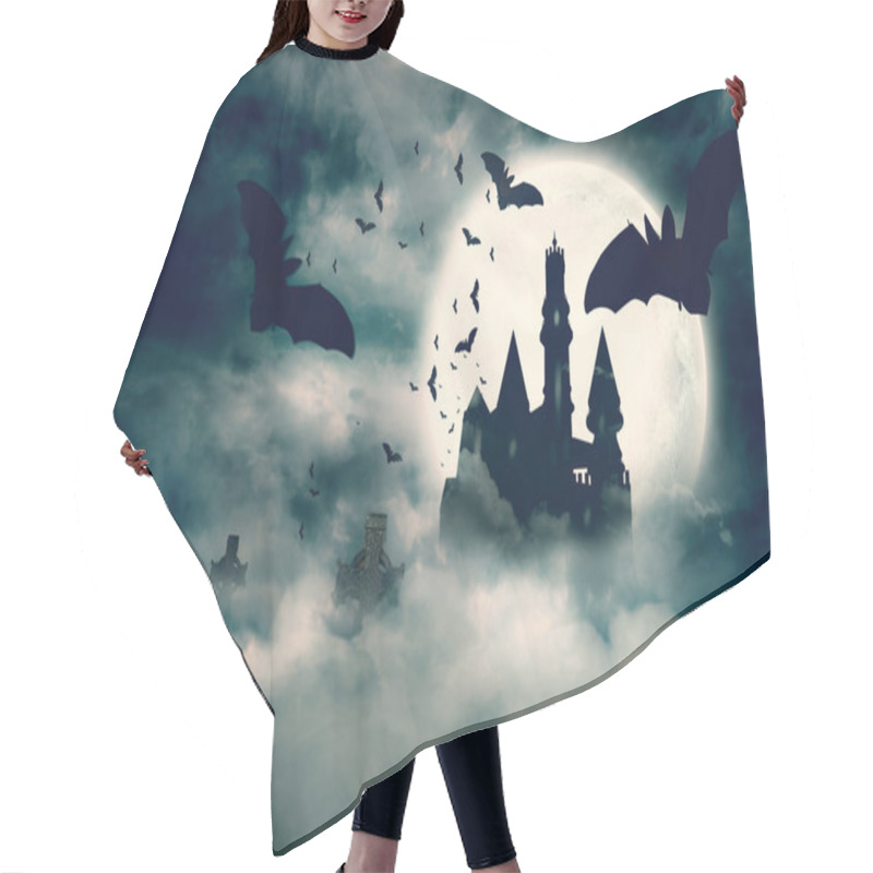 Personality  Bats Flying To Draculas Castle Hair Cutting Cape