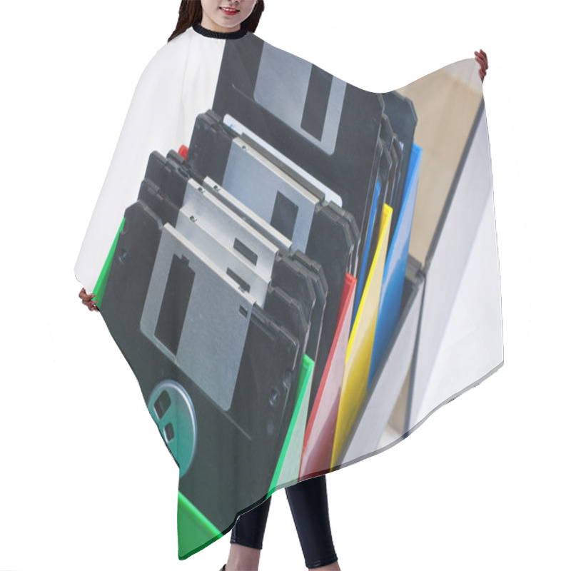 Personality  Floppy Disk Hair Cutting Cape