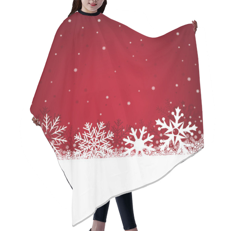 Personality  Christmas Red Background Hair Cutting Cape