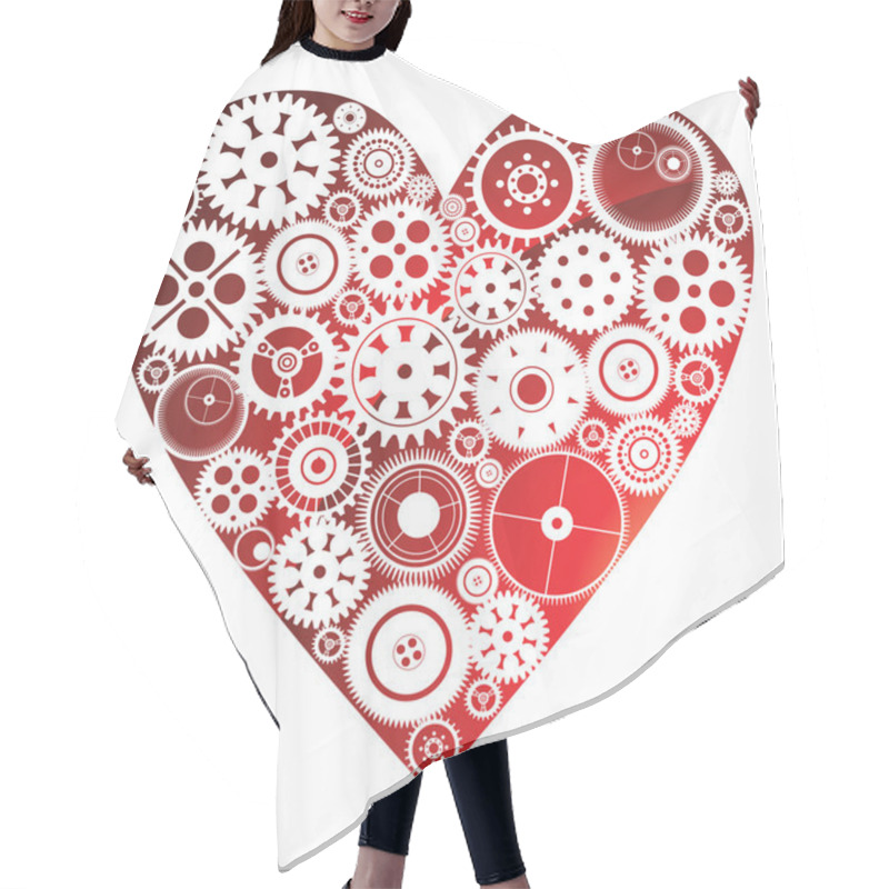 Personality  Love Heart Background Hair Cutting Cape