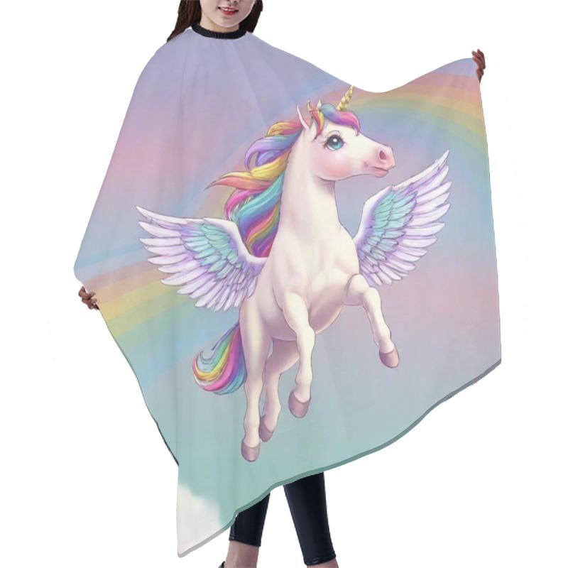 Personality  Unicorn In The Sky Hair Cutting Cape