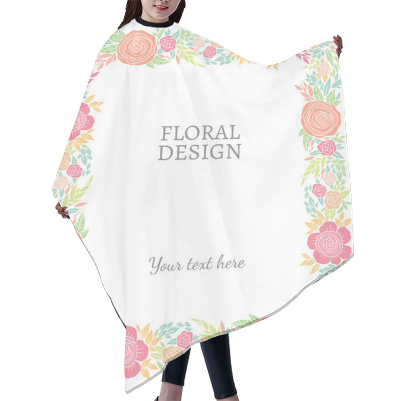 Personality  Floral Vignettes Or Borders Hair Cutting Cape