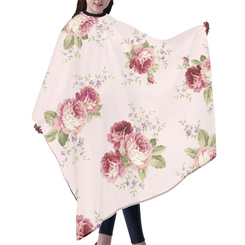 Personality  Rose Flower Pattern, Hair Cutting Cape