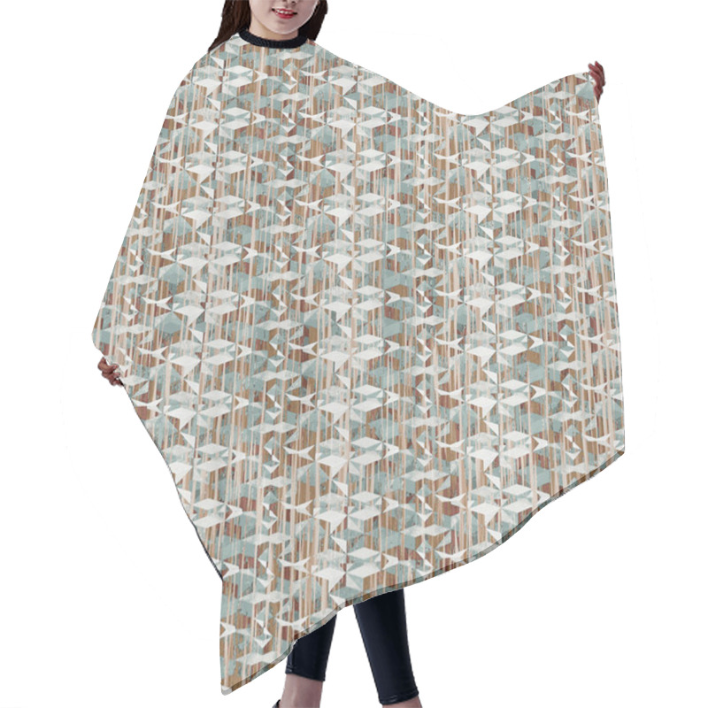 Personality  High-definition Geometry Texture Repeat Pattern On A Creative Texture Surface Hair Cutting Cape