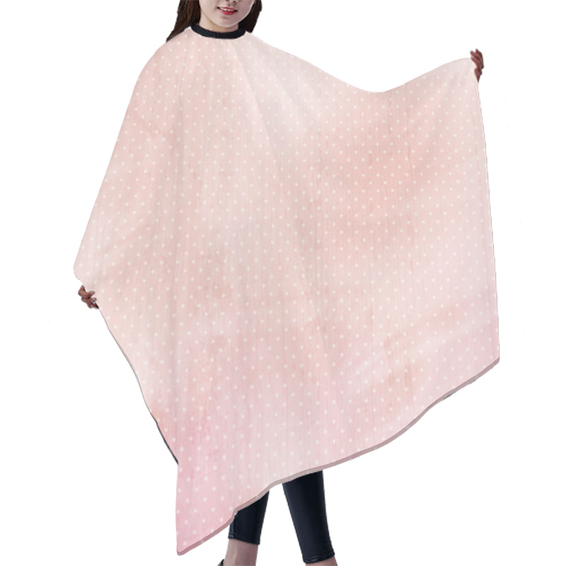 Personality  Pink Pastel Background With Dots Hair Cutting Cape