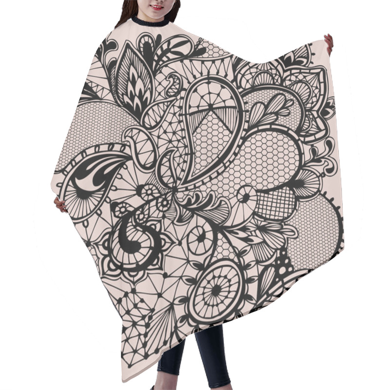 Personality  Old Lace Background, Ornamental Paisley. Hair Cutting Cape