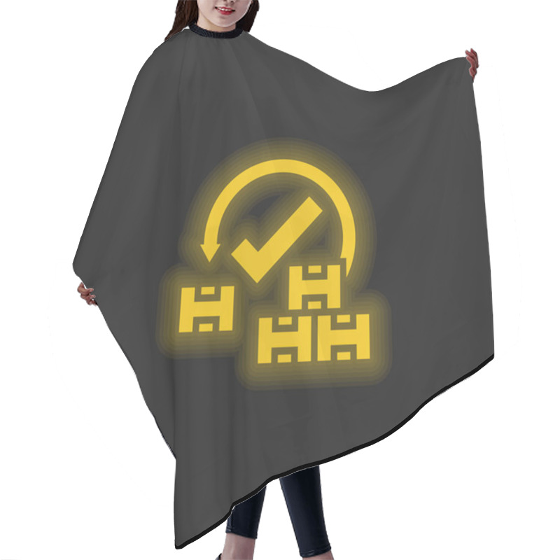 Personality  Acceptance Yellow Glowing Neon Icon Hair Cutting Cape