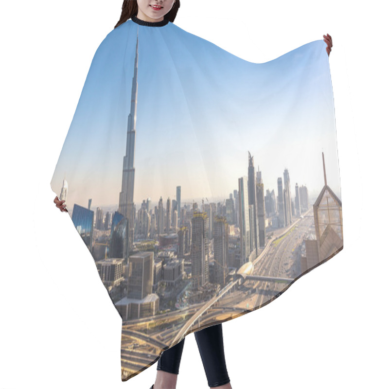 Personality  Downtown Dubai And Skysrapers Hair Cutting Cape