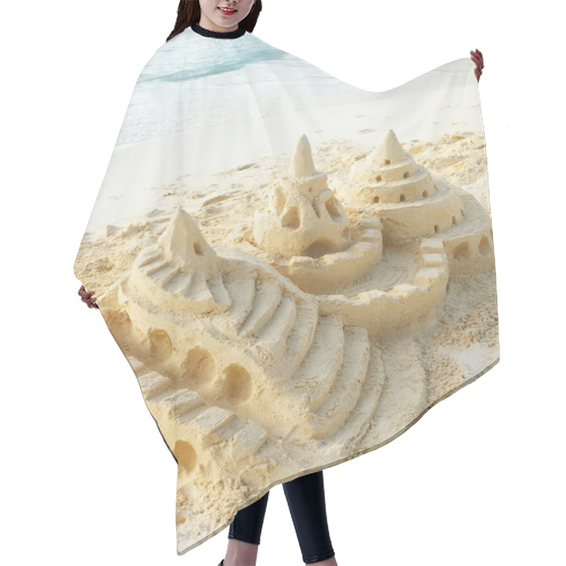 Personality  Sand Castle On The Beach Hair Cutting Cape