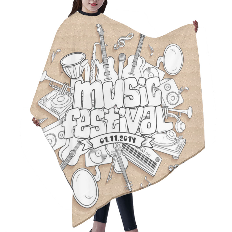 Personality  Music Festival. Hair Cutting Cape