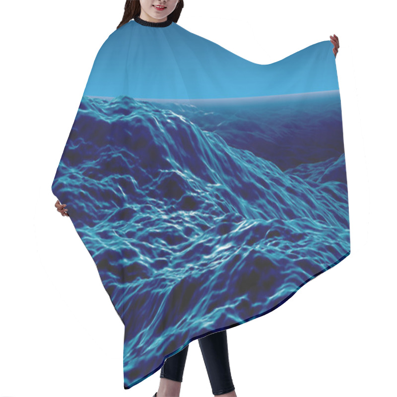 Personality  Stormy Sea At Night Hair Cutting Cape