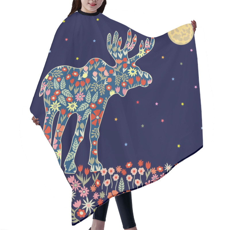 Personality  Blooming Night Elk. Hair Cutting Cape