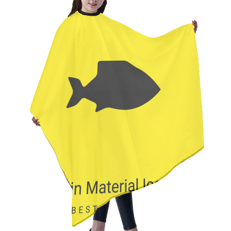 Personality  Big Fish Minimal Bright Yellow Material Icon Hair Cutting Cape